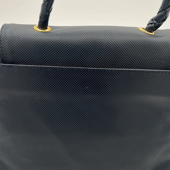 Bottega Veneta leather embossed top handle/crossbody handbag . Made in Italy - Picture 8 of 15